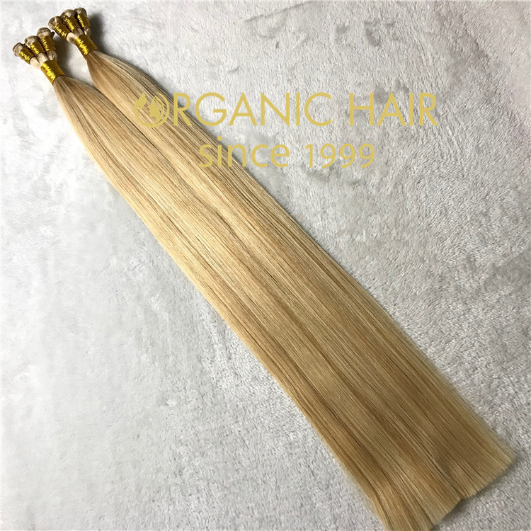 Real human hair extensions for sale-- hand tied weft  C50